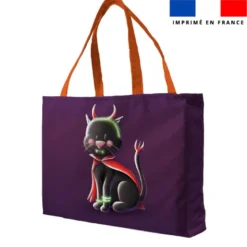 Kit couture sac cabas motif Halloween Diablotin - Création Stillistic
