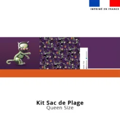 Kit couture sac cabas motif Halloween Squelette - Création Stillistic