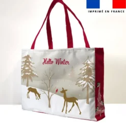 Kit couture sac cabas motif hello winter