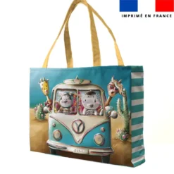 Kit couture sac cabas motif hippo van - Création Stillistic