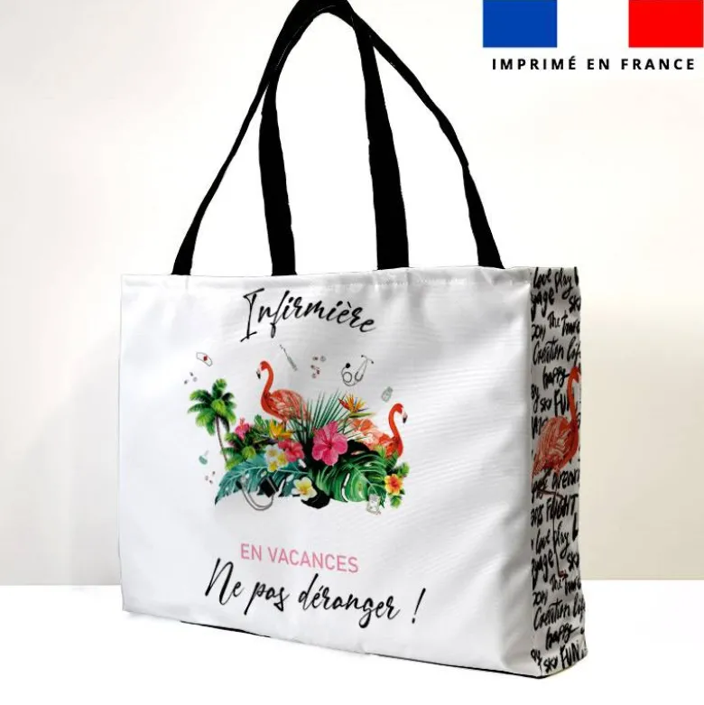 Kit couture sac cabas motif infirmière