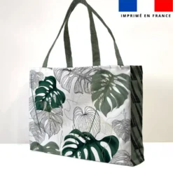 Kit couture sac cabas motif jungle vert