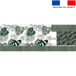 Kit couture sac cabas motif jungle vert