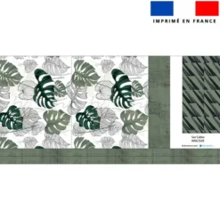 Kit couture sac cabas motif jungle vert