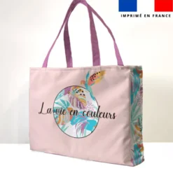 Kit couture sac cabas motif la vie en couleurs