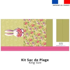 Kit couture sac cabas motif lapin printanier - Création Stillistic