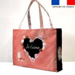 Kit couture sac cabas motif la plus belle des fleurs