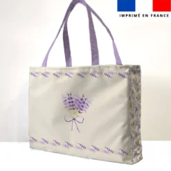 Kit couture sac cabas motif lavande