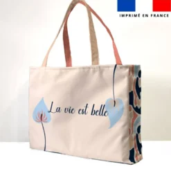 Kit couture sac cabas motif la vie est belle