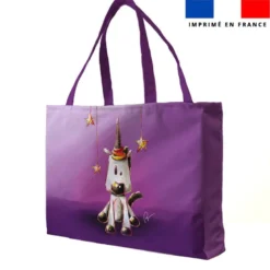 Kit couture sac cabas motif licorne - Création Stillistic