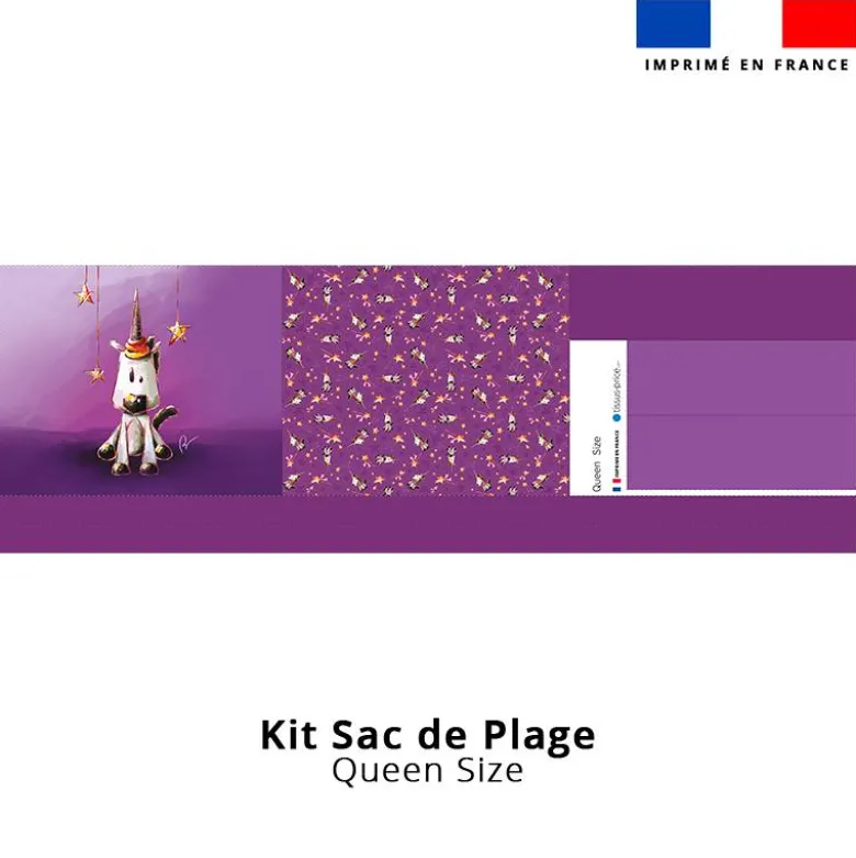 Kit couture sac cabas motif licorne - Création Stillistic