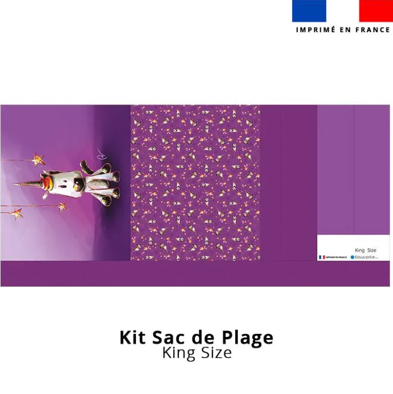 Kit couture sac cabas motif licorne - Création Stillistic