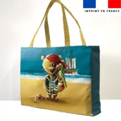 Kit couture sac cabas motif lion pirate - Création Stillistic
