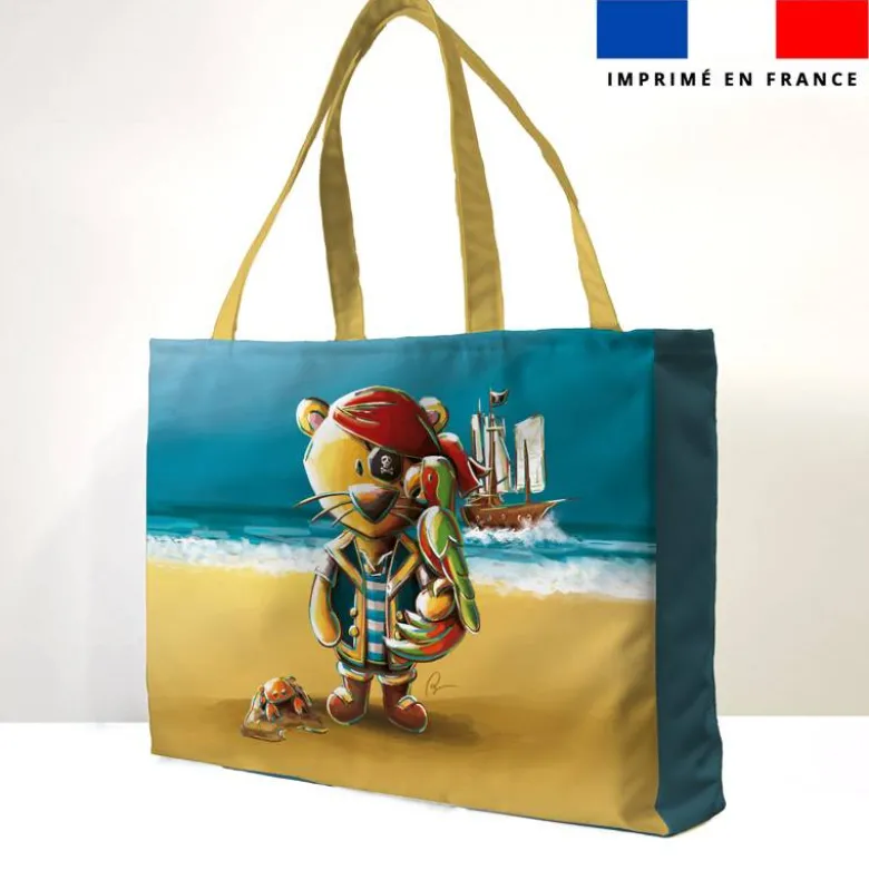 Kit couture sac cabas motif lion pirate - Création Stillistic