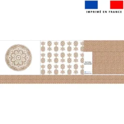 Kit couture sac cabas motif mandala effet rotin