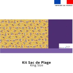 Kit couture sac cabas motif mini poule et oeufs de Pâques jaune - Création Stillistic
