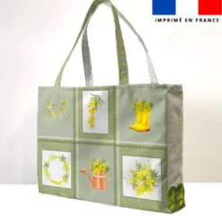 Kit couture sac cabas motif mimosa