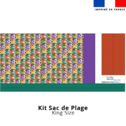 Kit couture sac cabas motif mosaïque animaux Lou-Sticks - Création Stillistic