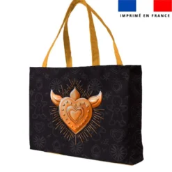 Kit couture sac cabas motif Noël ex-voto pain d'épices - Création Stillistic
