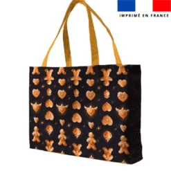 Kit couture sac cabas motif Noël pain d'épices - Création Stillistic