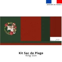 Kit couture sac cabas motif panthère couronne de Noël - Création Stillistic