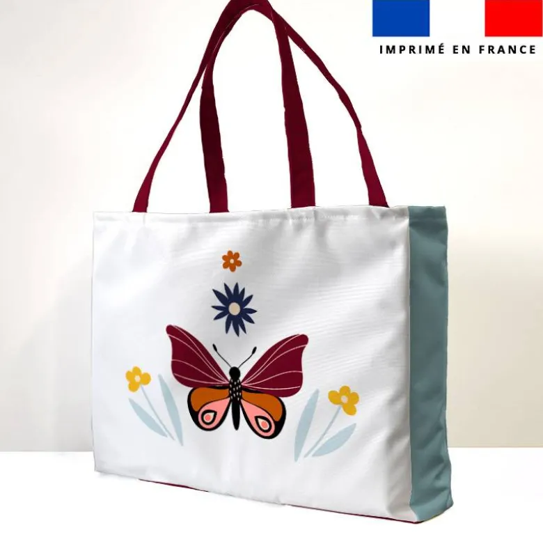 Kit couture sac cabas motif papillon