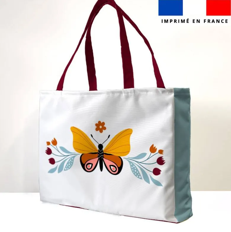 Kit couture sac cabas motif papillon