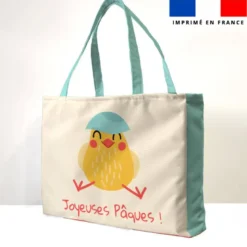 Kit couture sac cabas motif petit poussin de Pâques