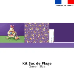 Kit couture sac cabas motif poule et oeufs de Pâques - Création Stillistic