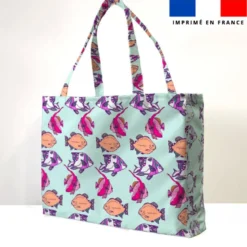 Kit couture sac cabas motif poisson - Création Lili Bambou Design