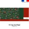 Kit couture sac cabas motif souris de Noël vert - Création Stillistic