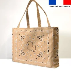 Kit couture sac cabas motif spitz bandana - Création Jolifox