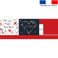 Kit couture sac cabas motif sweet home rouge