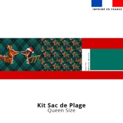 Kit couture sac cabas motif Teckels de Noël - Création Stillistic