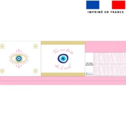 Kit couture sac cabas motif tu me fais de l'oeil rose