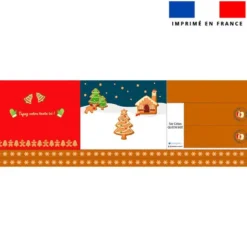 Kit couture sac cabas personnalisé motif pain d'épices de Noel
