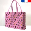 Kit couture sac cabas rose motif gourmandises - Création Cat&Colours