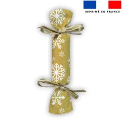Kit crackers de Noël or pailleté et blanc
