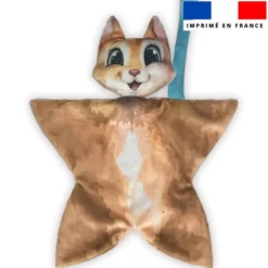 Kit doudou à coudre motif écureuil aquarelle