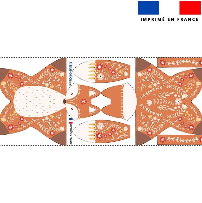 Kit doudou à coudre motif folk fox