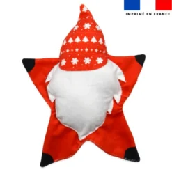 Kit doudou à coudre motif gnome de Noël