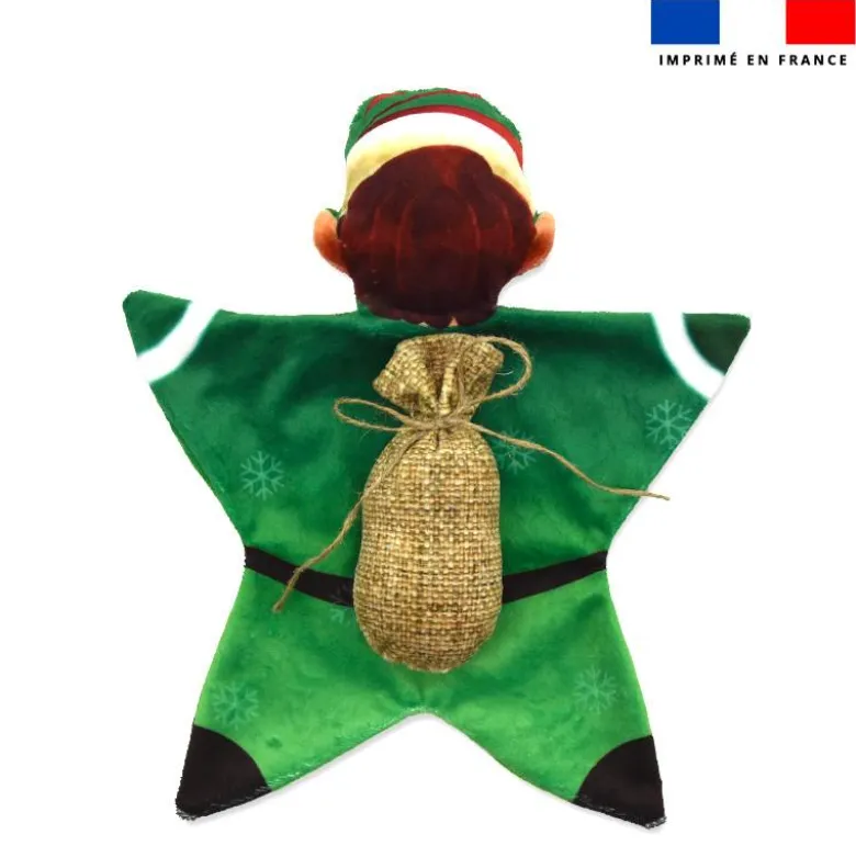 Kit doudou à coudre motif lutin de Noël