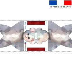 Kit doudou à coudre motif souris aquarelle