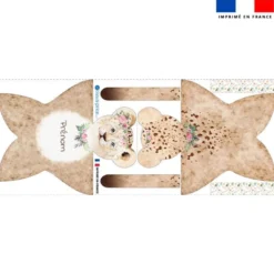 Kit doudou personnalisé - Lion aquarelle