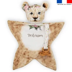Kit doudou personnalisé - Lion aquarelle