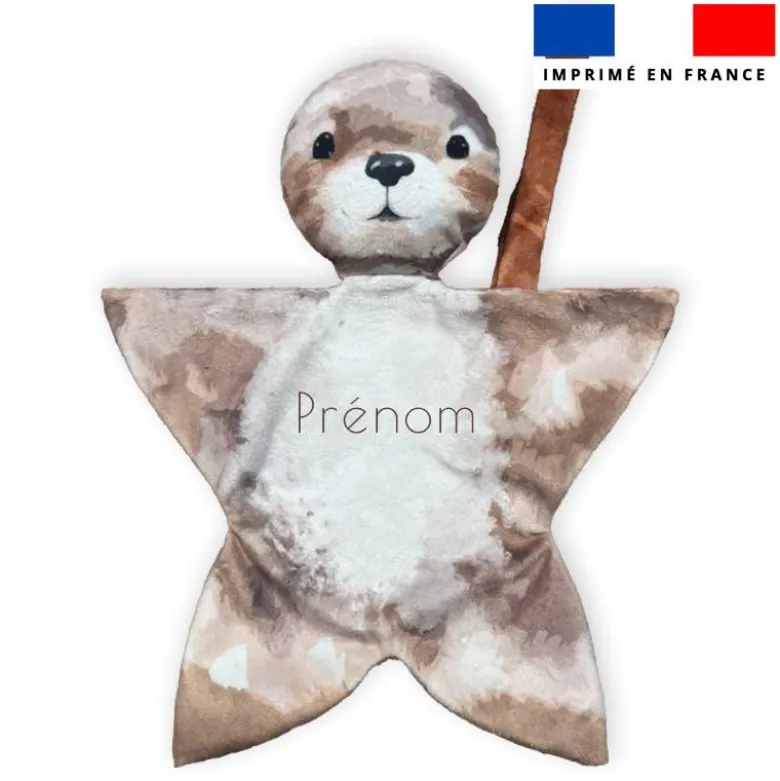 Kit doudou personnalisé - Loutre aquarelle