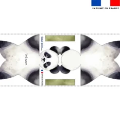 Kit doudou personnalisé - Panda aquarelle