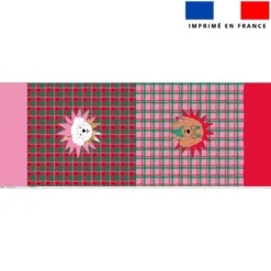 Kit hotte de Noel bleu givré motif chien de Noel