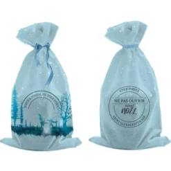 Kit hotte de Noel bleu motif Service postal du Pôle Nord