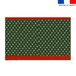 Kit hotte de Noel motif animaux couronne de noel vert - Création Stillistic